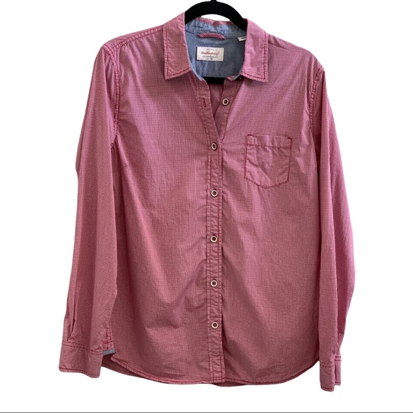 Weatherproof Women’s Red Check Vintage Button Down Shirt Size M - Picture 1 of 7